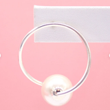 18k Gold Filled Pearl Earrings | Gold Pearl Hoops (J263)