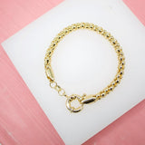 18K Gold Filled 5mm Popcorn Chain Bracelet (I33)