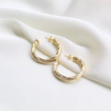 Medium Thick Hammered Hoops, Small, Medium or Large (K10-12)