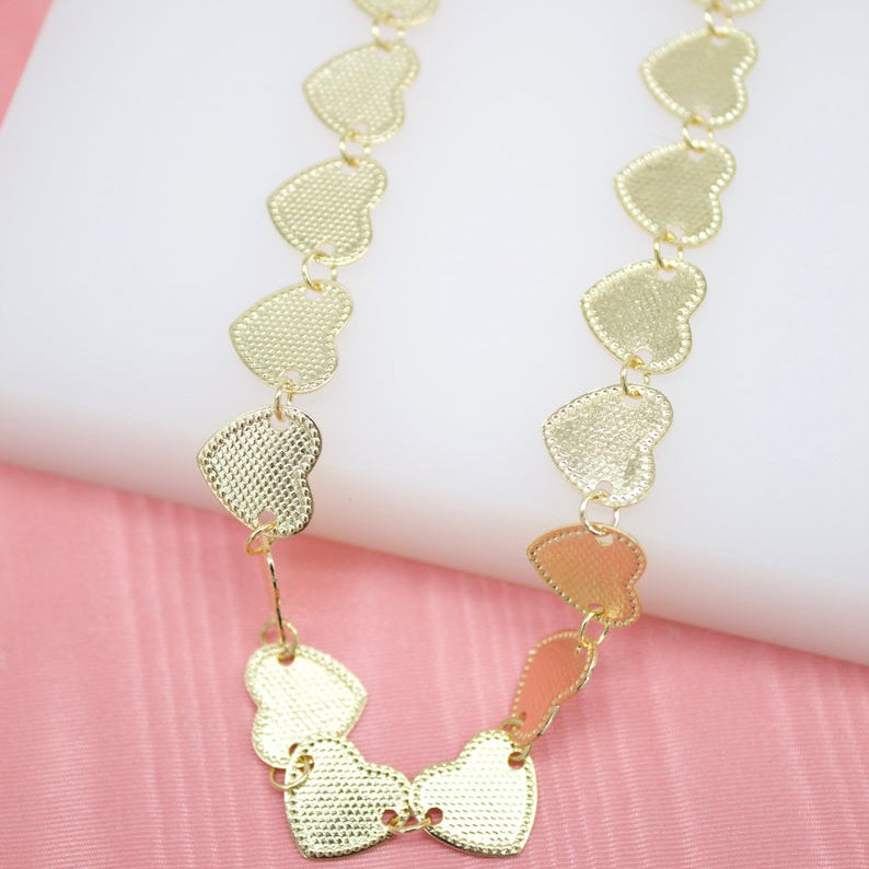 18K Gold Filled Heart Choker (G38)