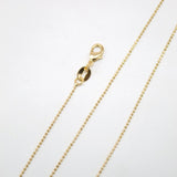 18K Gold Filled 1mm Diamond Cut Ball Chain (F262)