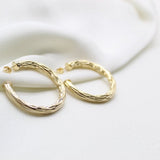 Medium Thick Hammered Hoops, Small, Medium or Large (K10-12)