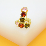 18K Gold Filled Colorful CZ Earrings