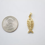 18K Gold Filled Unique Fish Bone