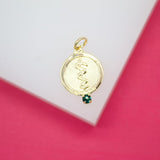 18K Gold Filled Medicine, Justice, Nurse, Engineering Pendant Charms With CZ Stone