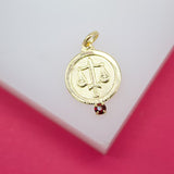 18K Gold Filled Medicine, Justice, Nurse, Engineering Pendant Charms With CZ Stone