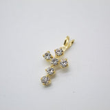 18K Gold Filled Small CZ Cross