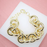 22mm Thick Chunky Rolo Round Link Bracelet (I329)
