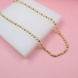 Gold Filled Shiny Textured Ball Chain (F264B)(I441)