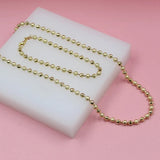 Gold Filled Shiny Textured Ball Chain (F264B)(I441)