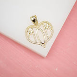 18K Gold Filled Mom Pendant Charm (A138)