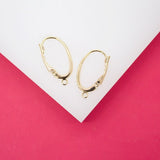 24mm French Lever Earring Hooks Closure With Dangle Hoop