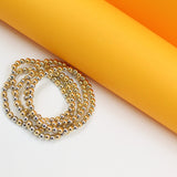 Two Toned Gold Bead Bracelet For 18K Gold Filled (I57A)