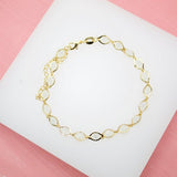 White Bead Chain Bracelet (I198)