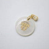 Stone 18K Gold Filled Boy & Girl Madre Pearl Pendant