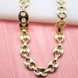 18K Gold Filled 11mm Puffy Gucci Link Chain (F146-147)