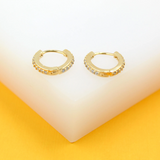 2MM Pave Round CZ Small Huggies