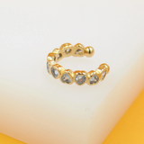 Gold Filled CZ Heart Shaped Ear Cuffs