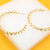 18K Gold Filled Thick Spiral Hoops Lever Back Earrings (J242-244)
