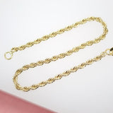 18K Gold Filled 2.96mm Gold Rope Chain Bracelet (I42)