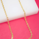18K Gold Filled 3mm Textured Rolo Chain