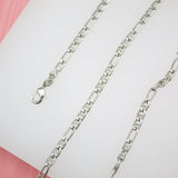 18K Gold Filled 3mm Link Figaro Anchor Chain (F65)