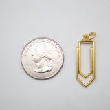 18K Gold Filled Paper Clip Pendant
