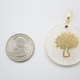 18K Gold Filled Tree Of Life Madre Pearl
