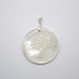 18K Gold Filled Tree Of Life Madre Pearl