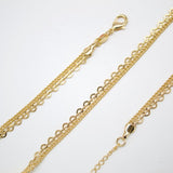 18K Gold Filled Designed Curb Choker Chain (G32)