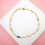 Elephant Anklet With Gold Beads (E179)