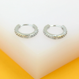 2MM Pave Round CZ Small Huggies