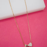 18K Rose Gold Filled Cubic Zirconia Stone Heart