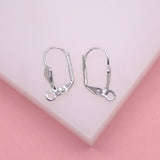 Rhodium Filled French Lever Back Clasp (XX13)