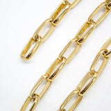 8.5mm Solid Diamond Cut Paper Clip Chain (F149)