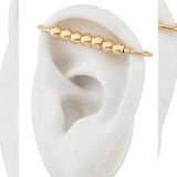Gold Filled Beaded Bar Ear Cuff (L186)