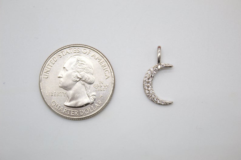 Small Moon Pendant 18K Gold Filled (A83)