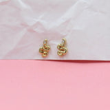 18K Gold Filled Snake Earrings With CZ Zirconia Stones (K336)
