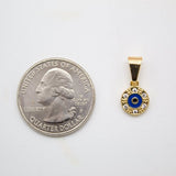 18K Gold Filled Evil Eye With CZ Cubic Zirconia Stone Jewelry Making Minimal Pendant