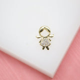 18K Gold Filled Girl & Boy Pendant