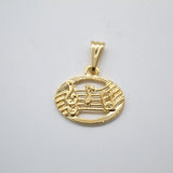 18K Gold Filled Musical Notes Pendant