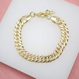 9mm Double Curb Cuban Link Bracelet Chain (I363)