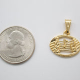 18K Gold Filled Musical Notes Pendant