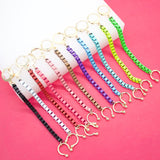 Gold Filled Enamel Box Chain Earring Ear Cuff Earrings (L190)