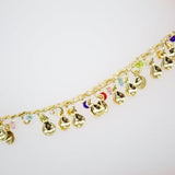 18K Gold Filled Star Charms Layering Necklace With Blue Star CZ Stones