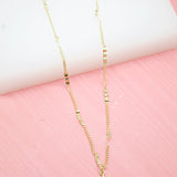 18K Gold Filled Star Pendant Delicate Fringe Choker (G4)