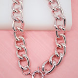 18K Gold Filled 15mm Pink Thick Chunky Link Curb Cuban Chain (F3)