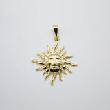 18K Gold Filled Dainty Celestial Sun Charm Pendant (A23)