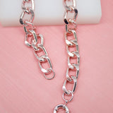 18K Gold Filled 13mm Pink Thick Chunky Link Curb Cuban Chain (F4)