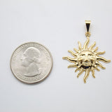 18K Gold Filled Dainty Celestial Sun Charm Pendant (A23)